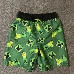 Minecraft Creeper Swim Trunks boys size M